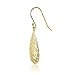 Yellow Gold Flashed Sterling Silver Filigree Teardrop Drop Dangle Earrings for Women