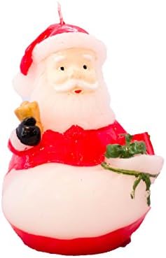 Color Changing Real Flame Candle | Beautifully Detailed Jolly Santa | Xmas Collection | Unique Gift