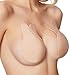 Women Breast Lift Petals Pasties Nipplecovers Strapless Backless Bra Adhesive Wedding Dress Bras Beige Large