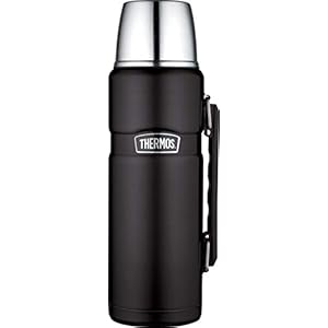 THERMOS Roestvrijstalen King thermosfles, roestvrij staal zwart 1,2 l, vacuümfles met drinkbeker 4003.232.120…