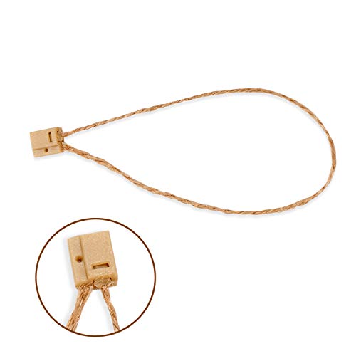 1000pcs Hang Tag Fasteners String 7 Inch Hemp Twine Snap Lock Pin Security Loop Fastener Hook Ties Easy and Fast to Attach - Thumbnail 2