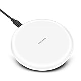 Fast Wireless Charger, Bbtops Qi-Certified Wireless Charging Pad Compatible with Galaxy S9/S8/Note 8/iPhone X/8, LG V35 ThinQ and Other Qi-Enable Phone-White
