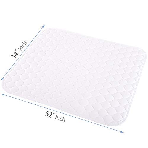Waterproof Washable Incontinence Bed pad,34" x 52",Non-Slip Reusable Absorbency Underpads Sheet Mattress Protector for Adults, Kids and Pets