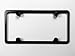DFDM National - Matte Black Stainless Steel License Plate Frame, Premium Rust Free Metal, Includes Screws, Fasteners and Caps 4 Hole Bracket Anti-Theft Screw Covers and Fasteners