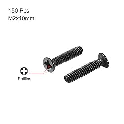 uxcell M2 x 10mm Phillips Screw Fastener Black for