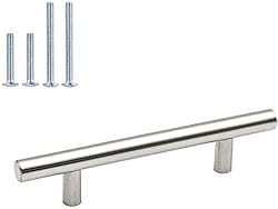 homdiy 20 Pack Brushed Nickel Round Bar Cabinet