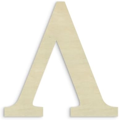 UNFINISHEDWOODCO Oversized Unfinished Wood Letter, 18-Inch, Lambda