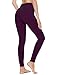 BALEAF Women’s Yoga Leggings High Waisted Tummy Control Pants Non See-Through Fabric Dark Magenta Size XXLthumb 4