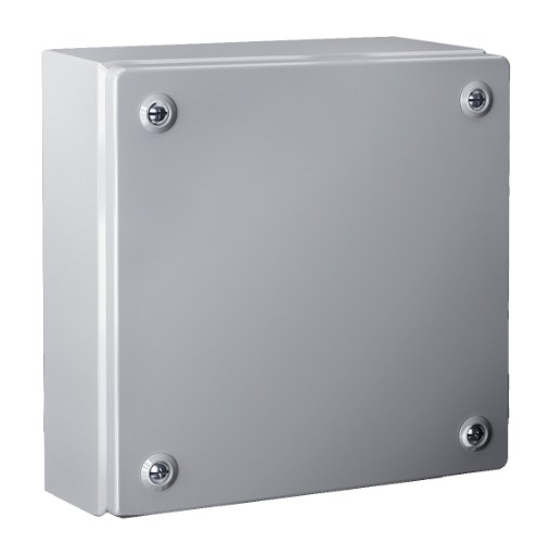 UPC 639889373853, Rittal 1500510 Light Grey 18 Gauge Steel KL Screw Cover Junction Box, 5-29/32&quot; Width x 5-29/32&quot; Height x 4-23/32&quot; Depth