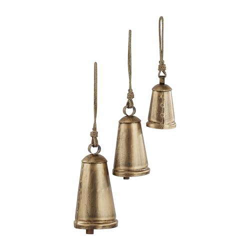 Deco 79 Metal Indoor Outdoor Decorative Cow Bells Tibetan Inspired Meditation B…