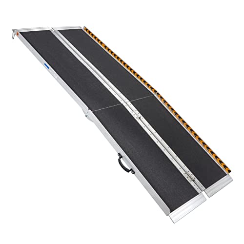 Wheelchair Ramp 10FT, 120" L x 31.3" W Threshold Ramp, 600 LBS Capacity