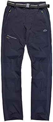 Mens Outdoor Quick Drying UV Protection Pants Breathable Camping Hiking Waterproof Slim Trousers 1123 Dark Grey Large