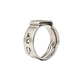 IWISS 10 PCS 1/2-inch PEX Stainless Steel Clamp Cinch Rings Crimp Pinch Fitting Tools-Packed in Waterproof bag