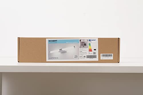 ECOBRT Lampada a specchio LED Lampada da bagno 40CM Cromo Specchio da bagno Illuminazione Lampada da bagno Lampada a specchio Luce da parete Neutro Bianco 4000k IP44 Impermeabile Luce LED Make-up