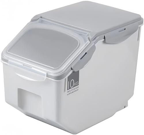 ORCHID M® Large 10KG Food Containers, Rice Bucket, Food Storage Bins with Lids Scooper, Airtight Kitchen Storage Containers to Store Dry Food, Food Storage Container