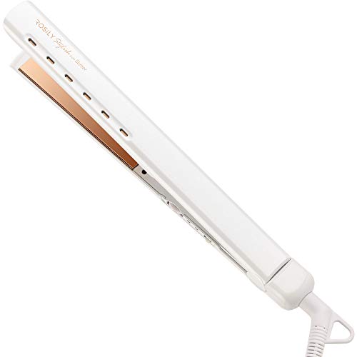 Hair Straightener and Curler | 1” Ceramic Titanium Floating Plate Flat Iron | Instant Heat Up, Dual Voltage Travel Hair Straightening Iron | Smooth Glide for All Hair Types