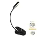 Easy CLIP ON READING LIGHT, BOOK LIGHT & BED LIGHT for reading in Bed or Desk. RECHARGEABLE, EYE-CARE Protection, 20 HOUR use, 2 Modes, 4 LED. Good for Music stand, kids, WARM TRAVEL LIGHT & CAMPING primary