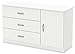 South Shore Libra 3-Drawer Dresser with Cabinet Door, Pure White