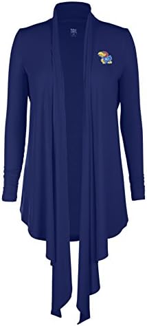 NCAA Kansas Jayhawks Women's Multi Wear Fan Wrap Cardigan, X-Large, Team Royal Blue