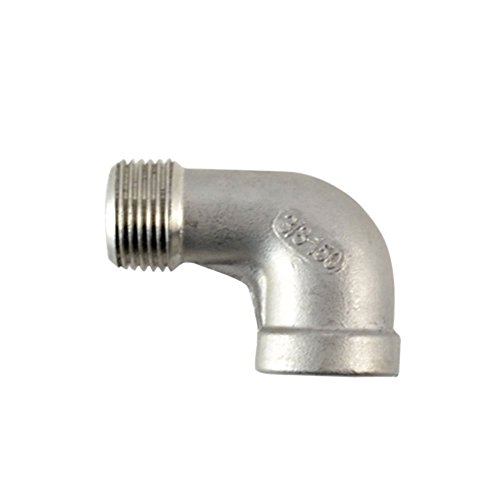 Megairon 3/8" NPT Female Threaded x 3/8" NPT Male Threaded,90 Degree Street Elbow,Stainless Steel 304 Cast Pipe Fitting