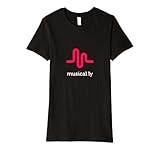 Women's 'musical.ly fan' T-Shirt (Black - Fitted Cut) Large Black