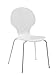 Novogratz Shell Bentwood Modern Round Chairs, White, Set of 2