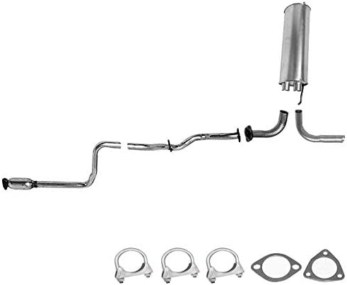 Resonator Pipe Muffler Exhaust System Kit Fits 2002 2003 Chevy Malibu