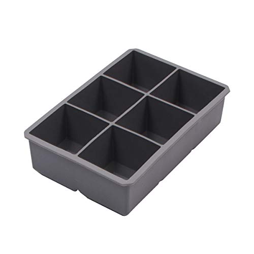 image for Webake Silicone Ice Cube Tray Molds 2 Pack, Large Square Cubes 2 inch 