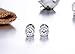 925 Sterling Silver Round Cubic Zirconia Halo Stud Earrings for Women