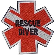 Rescue Diver Flag Patch Scuba Star of Life EMT Paramedic Morale Patch Hook Backing …