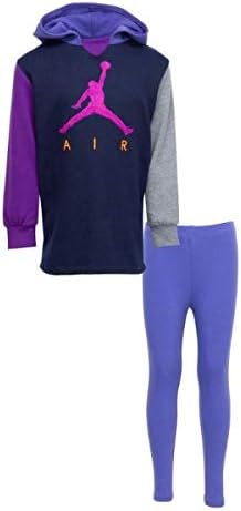 Amazon Nike ナイキ ジョーダン 女の子用jordan Air Pullover Dress 上下2点セット Blackened Blue 子供用スウェットパンツ ジャージ セットアップ 出産祝い 誕生日プレゼント ジャージ 通販