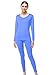 Womens Microfiber Fleece Thermal Underwear Long Johns AZ 2000 Blue XXLthumb 3