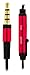Bastex Universal Red Earphone/Ear Buds (3 pk),3.5mm Stereo Headphones in-Ear,Tangle Free Cable, with Built-in Microphone Earbuds for iPhone iPod iPad Samsung Android Mp3 Mp4 and More
