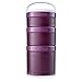 BlenderBottle ProStak Twist n' Lock Storage Jars Expansion 3-Pak with Removable Handle, Plum primary