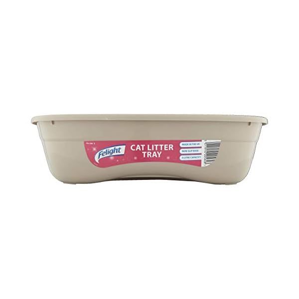 Felight | Cat Litter Tray, Easy to Clean & Suitable for Kittens | Non Slip Base, Made in the UK | Assorted Colours (4…