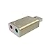 AllEasy USB Sound Card Audio Adapter USB External Stereo Sound Adapter Headphone Microphone Adapter for PC Computer - Gold