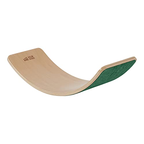 ECR4Kids Balance Board with Felt Base, Montessori Toy, Green