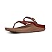 FitFlop New Women's Flip Leather Sandal Dark Tan 7