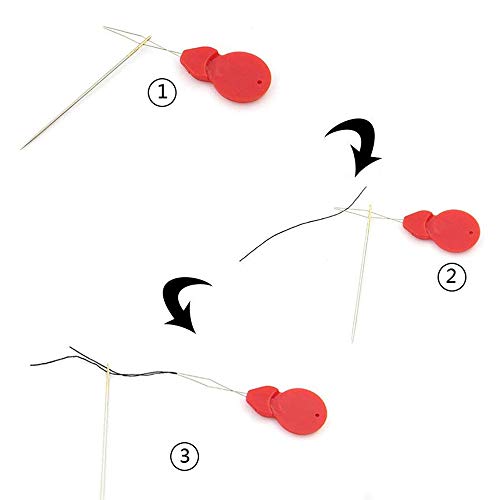 image for UA Crafts 25pcs Beading Needles (1.6 inches) with 3 Needle Threaders i