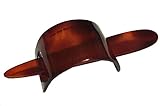 Parcelona French Arch Medium Tortoise Shell Hair Slider Pin Thru Ponytail Holder Hair Updo Bun Cover Cap with Stick