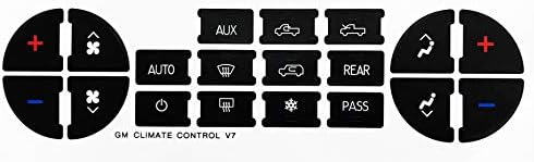 Veepeak AC Button Repair Kit Compatible Selected GM Vehicles, Climate Control Button Stickers Decals Fits Chevrolet Silverado/Suburban/ Tahoe/Traverse, GMC Sierra/Yukon, etc.
