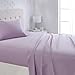 Amazon Basics Lightweight Super Soft Easy Care Wrinkle Free Microfiber 3 Piece Bed Sheet Set with 14-Inch Deep Pockets, Twin, Frosted Lavender, Solid, Kids, Men & Women Bedding