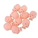 Fityle 10pieces Vinyl Baby Doll Head for Artist Hand Painting Doll Body Part DIY Replacement Keychain