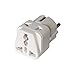 Yuauy 3 PCs 2 in 1 America US USA to EU Europe Euro Charger Adapter Wall Plug Power Jack Converter for Germany France Europe Russia Grounded Travel Home White