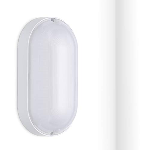 Oktaplex LED Kellerlampe BASE 9W 800Lm IP65 Neutralweiß 4000K Ovalleuchte Kellerleuchte Deckenlampe Weiß – Bild 3