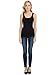 SATINATO Women's Slim Fit Stretchy Scoop Neckline Cami Fashion Skinny Tank Tops Black