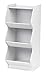 IRIS USA KSBS-3WHT 3 Tier Curved Edge Storage Shelf, 3 Shelves, White