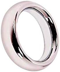 1.75" Silver Heavy Weighted Stainless Steel Metal Shaft Ball Ring Enhancer