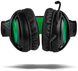 XonarX6 - Casque avec Microphone (Console de Jeu Vidéo + PC/Jeux Vidéo, Binaural, USB, Bandeau, Noir, Vert, Vert, Simili Cuir), Noir/Vert