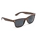 WearMe Pro Faux Wood Reflective Color Lens Horn Rimmed Sunglasses (Dark Wood Print/Black Lens, 54)